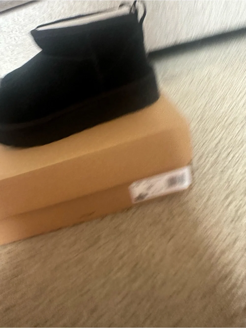 UGG Kids Mini Boot in Black Suede